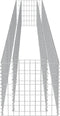 vidaXL - Gabion - plantenbak - verhoogd - 450x50x50 - cm - gegalvaniseerd - staal