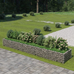 vidaXL - Gabion - plantenbak - verhoogd - 450x90x50 - cm - gegalvaniseerd - staal