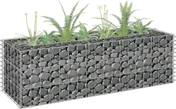 vidaXL - Gabion - plantenbak - verhoogd - 90x30x30 - cm - gegalvaniseerd - staal