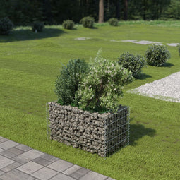 vidaXL - Gabion - plantenbak - verhoogd - 90x50x50 - cm - gegalvaniseerd - staal