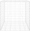 vidaXL - Gabion - plantenbak - verhoogd - kubus - 60x60x60 - cm - staaldraad