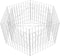 vidaXL - Gabion - plantenbak - verhoogd - zeshoekig - 100x90x50 - cm