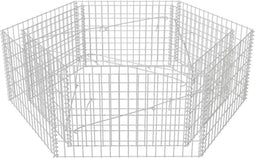 vidaXL - Gabion - plantenbak - verhoogd - zeshoekig - 160x140x50 - cm