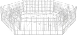 vidaXL - Gabion - plantenbak - verhoogd - zeshoekig - 200x173x40 - cm