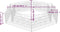 vidaXL - Gabion - plantenbak - verhoogd - zeshoekig - 200x173x40 - cm