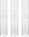 vidaXL - Gabion - plantenbakken - 3 - st - rond - verhoogd - Ø30x150 - cm - staal