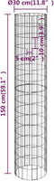 vidaXL - Gabion - plantenbakken - 4 - st - rond - verhoogd - Ø30x50/100/150/200 - cm