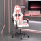 vidaXL - Gamestoel - draaibaar - kunstleer - wit - en - roze