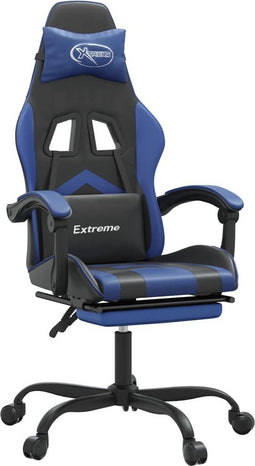 vidaXL-Gamestoel-draaibaar-met-voetensteun-kunstleer-zwart-en-blauw