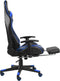vidaXL - Gamestoel - draaibaar - met - voetensteun - PVC - blauw