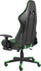 vidaXL - Gamestoel - draaibaar - met - voetensteun - PVC - groen