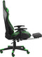 vidaXL - Gamestoel - draaibaar - met - voetensteun - PVC - groen