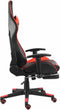 vidaXL - Gamestoel - draaibaar - met - voetensteun - PVC - rood