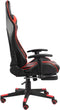 vidaXL - Gamestoel - draaibaar - met - voetensteun - PVC - rood