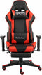 vidaXL - Gamestoel - draaibaar - met - voetensteun - PVC - rood