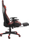 vidaXL - Gamestoel - draaibaar - met - voetensteun - PVC - rood