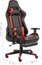 vidaXL - Gamestoel - draaibaar - met - voetensteun - PVC - rood