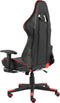 vidaXL - Gamestoel - draaibaar - met - voetensteun - PVC - rood