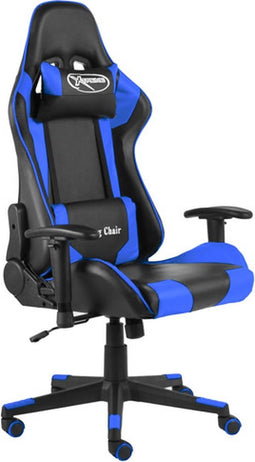 vidaXL - Gamestoel - draaibaar - PVC - blauw
