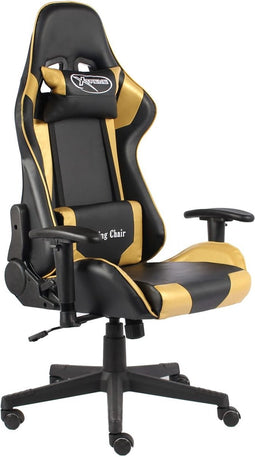 vidaXL - Gamestoel - draaibaar - PVC - goudkleurig