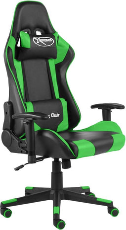 vidaXL - Gamestoel - draaibaar - PVC - groen