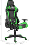 vidaXL - Gamestoel - draaibaar - PVC - groen