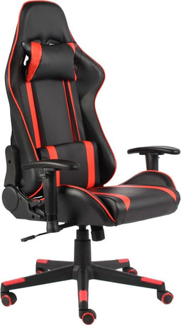 vidaXL - Gamestoel - draaibaar - PVC - rood