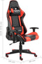 vidaXL - Gamestoel - draaibaar - PVC - rood