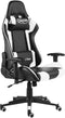 vidaXL - Gamestoel - draaibaar - PVC - wit