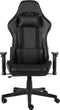 vidaXL - Gamestoel - draaibaar - PVC - zwart