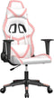 vidaXL - Gamestoel - kunstleer - wit - en - roze