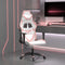 vidaXL - Gamestoel - kunstleer - wit - en - roze