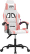 vidaXL-Gamestoel-kunstleer-wit-en-roze