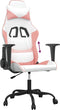 vidaXL - Gamestoel - kunstleer - wit - en - roze