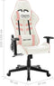 vidaXL - Gamestoel - kunstleer - wit - en - roze