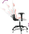 vidaXL - Gamestoel - kunstleer - wit - en - roze