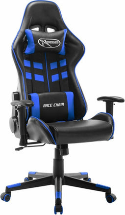 vidaXL - Gamestoel - kunstleer - zwart - en - blauw