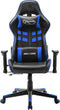 vidaXL - Gamestoel - kunstleer - zwart - en - blauw