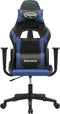 vidaXL - Gamestoel - kunstleer - zwart - en - blauw