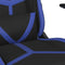 vidaXL - Gamestoel - kunstleer - zwart - en - blauw