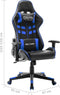 vidaXL - Gamestoel - kunstleer - zwart - en - blauw