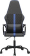 vidaXL - Gamestoel - kunstleer - zwart - en - blauw