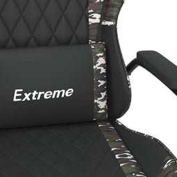 vidaXL - Gamestoel - kunstleer - zwart - en - camouflage