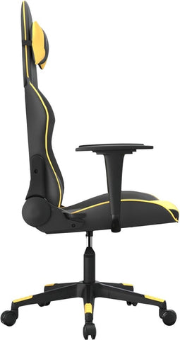 vidaXL - Gamestoel - kunstleer - zwart - en - goud