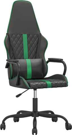 vidaXL - Gamestoel - kunstleer - zwart - en - groen