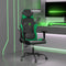 vidaXL - Gamestoel - kunstleer - zwart - en - groen
