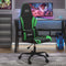 vidaXL - Gamestoel - kunstleer - zwart - en - groen