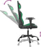 vidaXL - Gamestoel - kunstleer - zwart - en - groen
