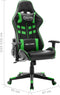 vidaXL - Gamestoel - kunstleer - zwart - en - groen