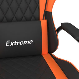 vidaXL - Gamestoel - kunstleer - zwart - en - oranje